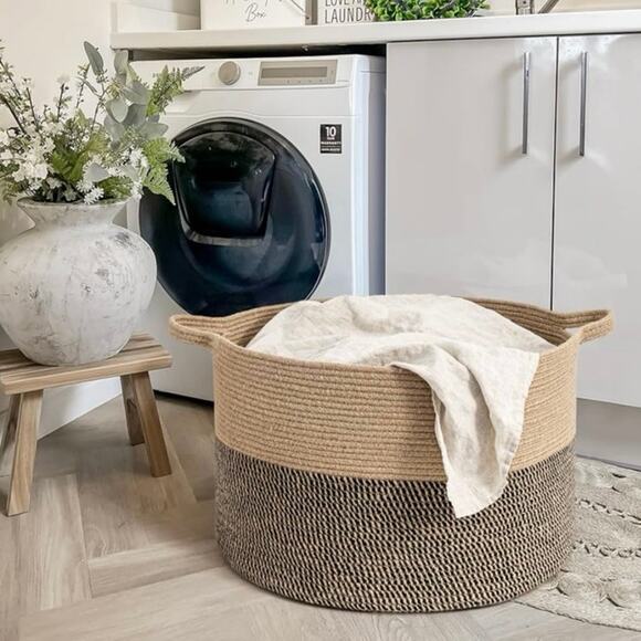 Extra Large Wicker Storage Basket home storage blanket basket - Picture 5 of 8